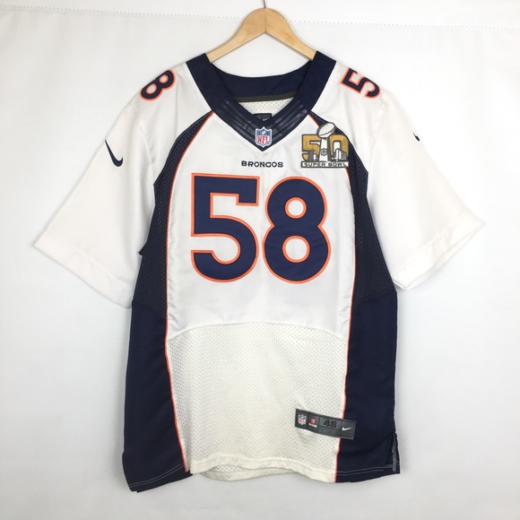 Nike Denver Broncos Super Bowl 50 Von Miller 58 NFL Football Jersey Mens Sz XL - Picture 2 of 13